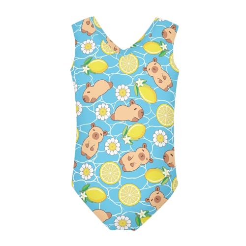 Kuiaobaty One Piece Swimsuit for Girls Bathing Suit for Toddler Cute Swimwear.3-142