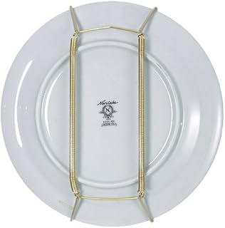 Rocky Mountain Goods Pro Source Plate Hanger for Wall and Mounting Hardware - Fits Decorative Plates and platters - Heavy duty polished brass - Non scratch hooks - Includes wall mount kit (11