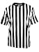 Mens Referee Shirts|Comfortable, Lightweight Ref Shirt for Officials, Bars, More,Black/White,Large