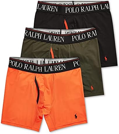 POLO RALPH LAUREN mens 4d Flex Cooling Microfiber Boxer Briefs Boxer Briefs (pack of 3)