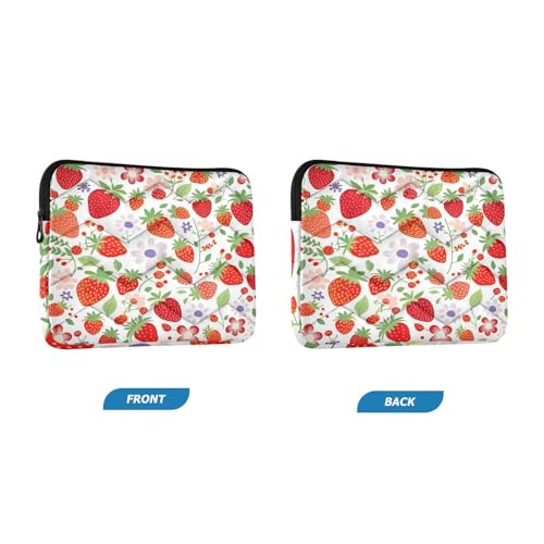 Funda para portátil 13-14 pulgadas con diseño de fresas miniatura 2