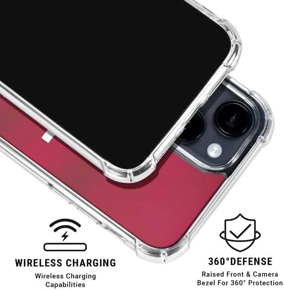 Skinit Clear Phone Case Compatible with iPhone 15 - Officially Licensed University of Alabama Roll Tide Roll Design