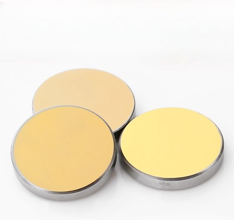 CO2 Laser Gold-Coated Reflective Mirror, High-Reflectivity Optics for Engraving & Cutting Machines, Durable Low-Loss Laser Reflection Lens (φ 20mm/ Gauge 3mm)
