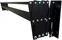 Varal de Parede Sanfonado 100 cm 10 varetas Preto Suporta Roupas de Cama (PRETO)