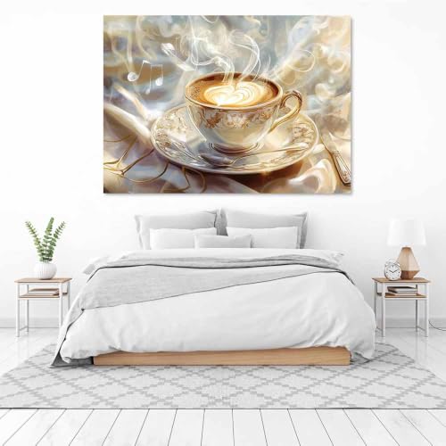 Affiche d'art abstrait beige 40x60cm pour habiller un mur vide d'ado - 3