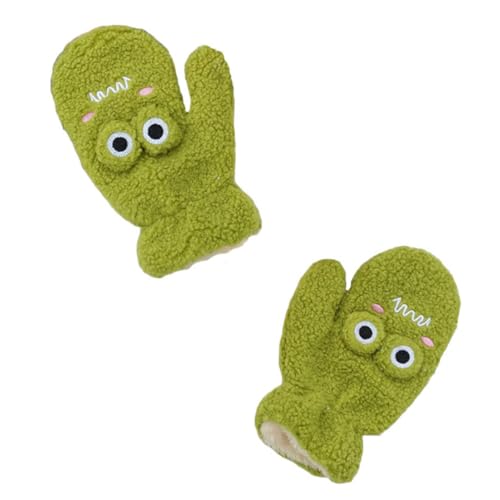 Homoyoyo 1pair Cartoon Frog Gloves for Boy Girl Warm Mitts Moderate Thickness for Easy to Accessories for Boys and Girls