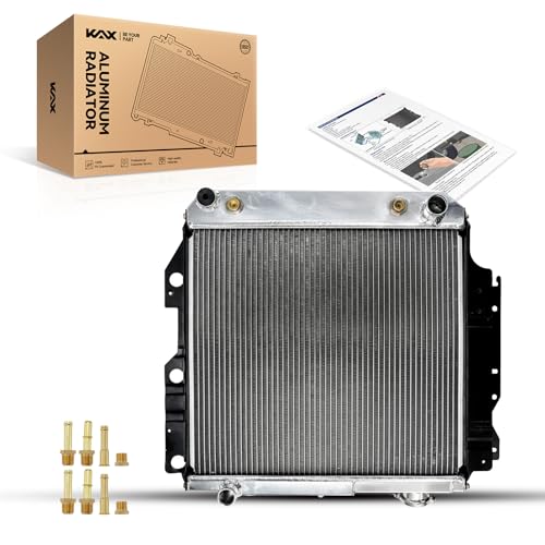 KAX CU2101 Full Aluminum Radiator, Compatible with 1987-2006 Wrangler, 1997-2006 Jeep TJ, with Radiator Cap by KAX - Used condition - US$105.52