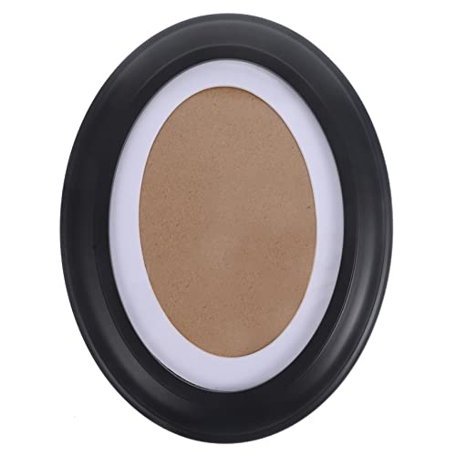 Healifty Marco Ovalado de Madera para Pared Decoración Elegante con Accesorios Sin Daño Negro