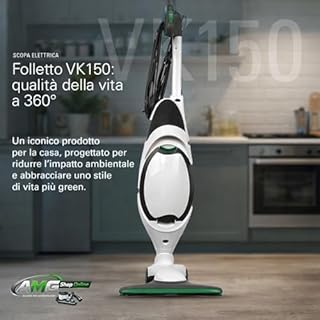 AMG Shop Online Aspirapolvere FOLLETTO VK150 + 6 SACCHETTI + PROFUMINI, Con Motore 60.000 giri/min, Emissione Polveri 0,0001 mg/m³, Sacco 2,5 L, PESO: 3 Kg