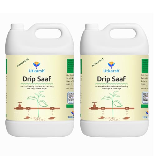 Image of Utkarsh Drip Saaf (Eco Friendly Product For Cleaning Drip System | Biodegrades Organic Stuffs in the Drips) (10 Liter; Pack of 2 of 5 Litre)