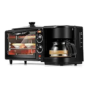 Mabron Multifunctional 3 In 1 Breakfast Machine Toaster Oven Non Stick Grill Home Coffee Maker Pizza Egg