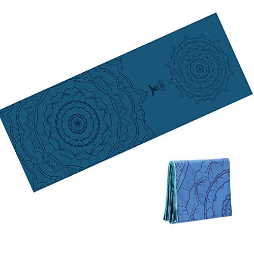 Tianhao Couverture De Yoga Imprimée Antidérapante Portable, Serviette, Tapis De Voyage, Antidérapant Sec Et Humide, Pliable, Adapté pour La Maison, Le Bureau, Le Tapis De Sport De Plein Air