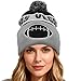 Miodoem City Beanie Knit Hat with Pom Winter Cuffed Cap Sport Fans Gift for Men Women