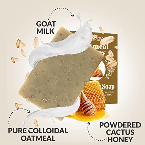 Oatmeal Honey Goat's Milk Soap Bar 4 Oz – Natural Bar Soap For Women, Men, Kids, Itchy Skin, Eczema, Psoriasis, Rash, Sunburn Skincare – Calming Colloidal Oatmeal Face Cleanser & Body Wash, Made In Usa (4 Ounce (Pack Of 1)) #TOP3