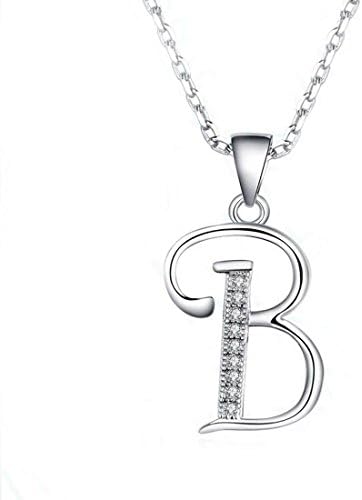 GDDX 925 Sterling Silver 26 Alphabet Letter Pendant Necklace 18"