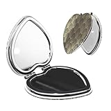 ❤Materiales de primera calidad: espejo cosmético para uso diario de metal + vidrio + cuero de PU, cuenta con una bisagra plegable que permite abrirlo 180 grados para colocarlo plano, el espejo de aumento puede permanecer en cualquier ángulo que desee, elegante y resistente, compacto y liviano, buena relación calidad-precio.