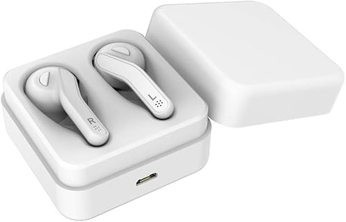 GAOword Auricolare Bluetooth True Mini Cuffie Stereo Wireless Sport Impermeabile Microfono Incorporato Wireless 5 0 Auricolari con Custodia Magnetica per iOS  Android White