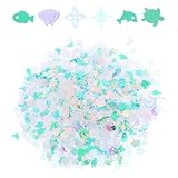 SEWACC Sea Theme Sequins Filling Supply 40g (2x20g Bags) Glitter Turtle Dolphin Shell DIY Craft Filler