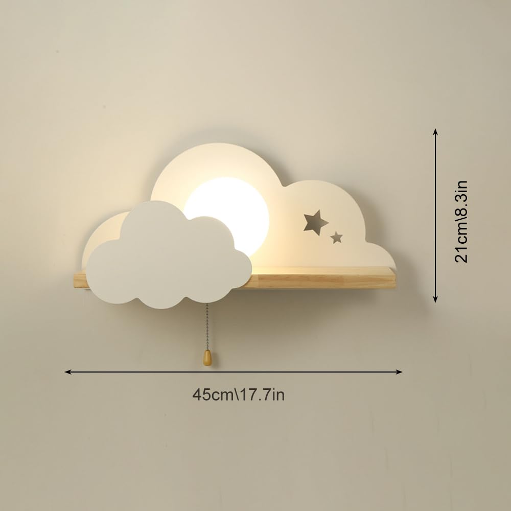 Luz Nocturna de Nube para Dormitorio, Luces de Nube para niños de Dibujos Animados para guardería de bebé, Linda lámpara de Nube Flotante para decoración de habitación