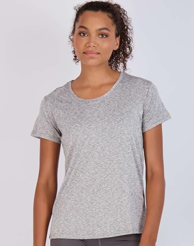 Image of Real Essentials 5 Pack: Women's Dry Fit Tech Stretch Short-Sleeve Crew Neck Athletic T-Shirt Available in Plus Size Set Medium