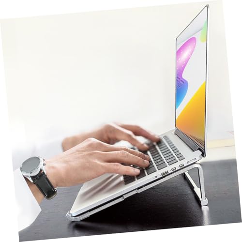 Soporte Plegable de Metal para Laptop OUNONA Plata miniatura 4