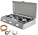Produktbild NSD-3C Hochwertiger Edelstahl Gaskocher 3 flammig mit Deckel mit Zündsichrung Propan Campingkocher Gasherd WOK Hockerkocher inkl. Gasschlauch-Regler Set
