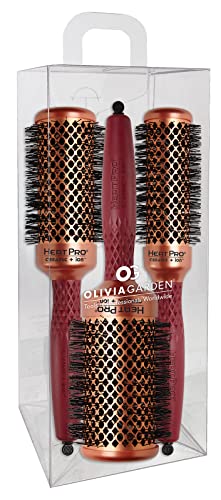 Olivia Garden HeatPro Round Thermal Brush - Not Electrical - Professional Blowout Brush for Normal to Thick Hair - Heat Resistant Up to 550°F