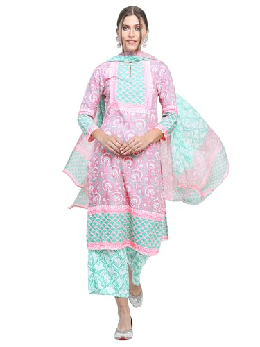 Vishudh Women ROUND NECK ETHNIC SET VNK3003117 Multicolor L