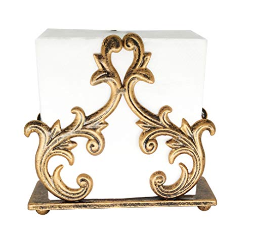 Bronze Metal Baroque Style Napkin Holder, Freestanding Barocco Tissue Dispenser, Baroque Napkin Tray Basket #TOP1