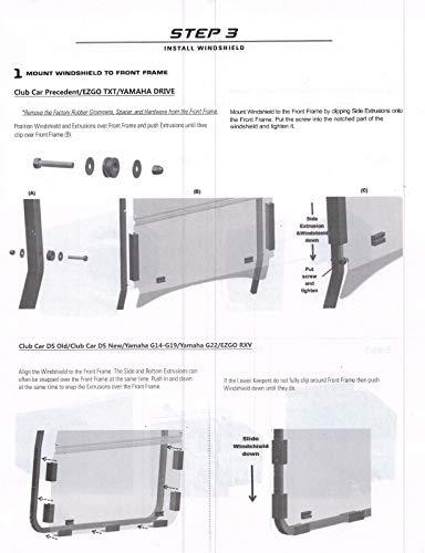 3G New Ezgo Rxv Tinted Folding Golf Cart Windshield 2008 & Up #TOP3