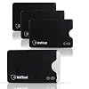 WallTrust Housse de Protection RFID pour Cartes de crédit, Lot de 3, Noires