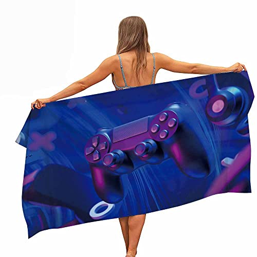 JXSMYT Serviette de plage PS4 - Serviette de bain - Serviette de plage - Serviette de piscine surdimensionnée - Serviette de toilette en microfibre (A03, 90 x 180 cm) Cover
