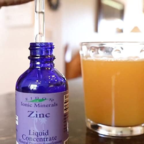 Eidon Ionic Minerals Liquid Zinc Concentrate Ionic Zinc Drops, Boost