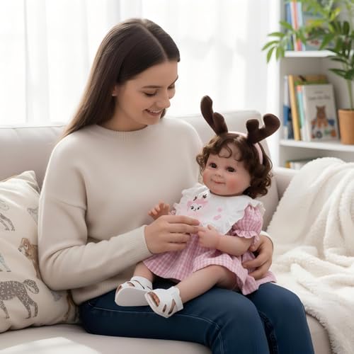 Muñeca Reborn Realista de 22 Pulgadas para 3+ años miniatura 7