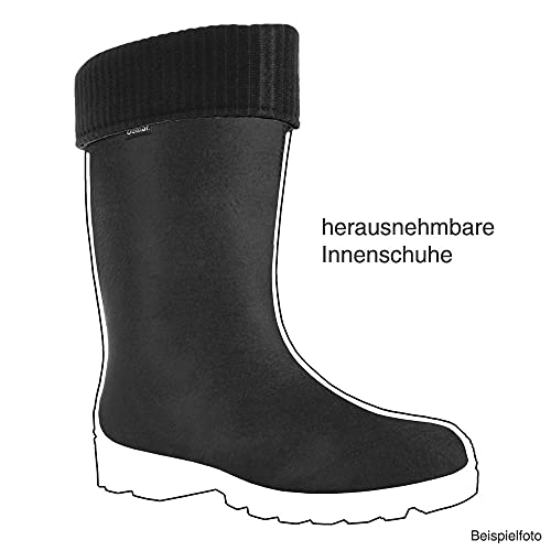 DEMAR. leichte EVA Gummistiefel gefüttert Laura (42, schwarz)