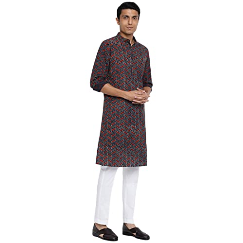Image of Fabindia Multicolour Cotton Printed Long Kurta