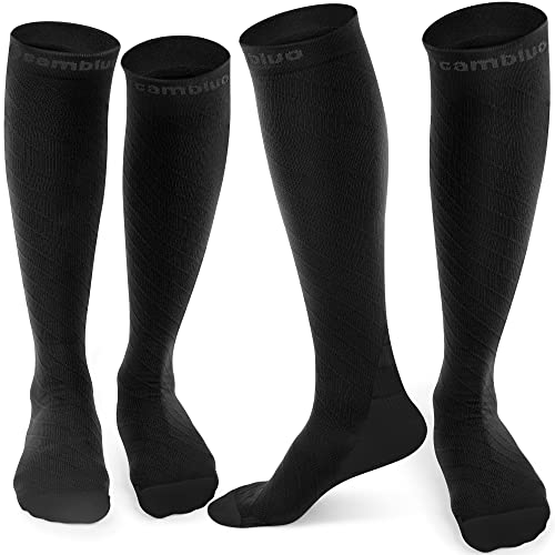 CAMBIVO 2 Pairs Compression Socks for Men and Women(20-30 mmHg)