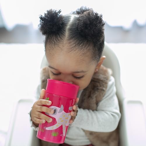 Dr. Brown's Milestones Cheers 360 Spoutless Transition Cup, Travel Friendly and Leak Free Sippy for Babies and Toddlers, Pink Animals + Green/Pink, BPA-Free, 10 oz/300 mL, 9m+, 4-Pack - image 7