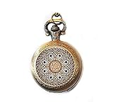 Farbe: Messing Taschenuhr Halskette Glasuhr Anhänger Halskette Keltische Dekoration Schmuck