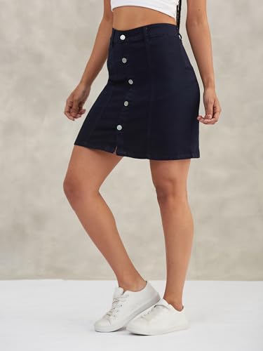 Image of Dolce Crudo Women's Regular High Rise Stretchable Denim Shorts