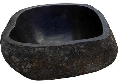 GURU SHOP Flußstein Schale, Vogeltränke ca. 30 cm - 10
