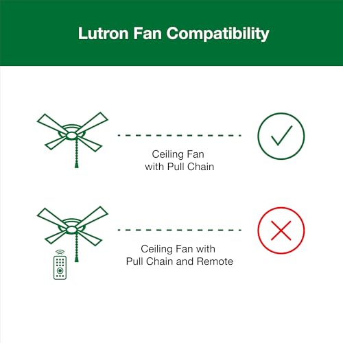 Ajuste de ventilador Lutron Diva silencioso de 3 velocidades para circuitos de 3 vías 4