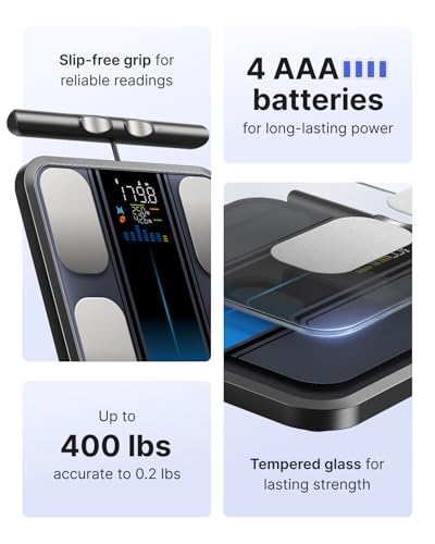 Image of RENPHO Smart Scale for Body Weight, Body Composition Scale with Handle, FSA&HSA Eligible, 8-Electrode Digital Bathroom Scale with BMI Body Fat Muscle Mass, MorphoScan Base