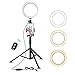 Produktbild 20,3 cm Selfie-Ringlicht mit Stativ und Handy-Halterung für Live-Stream/Make-up, UBeesize Mini-LED-Kamera-Ringlicht für YouTube-Video/Fotografie, kompatibel mit iPhone XS Max XR Android (Upgraded)