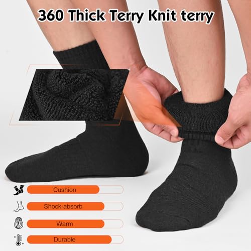 Image of 360 Cushioned Thermal Crew Socks Men Women, Thick &Warm Boot Sports Socks Hunting Sking Hiking Home Work Outdoor