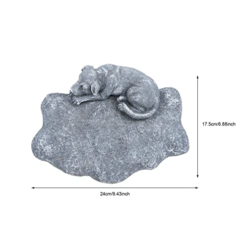 Statue de chiot en résine robuste et marqueur de tombe de qualité - 3