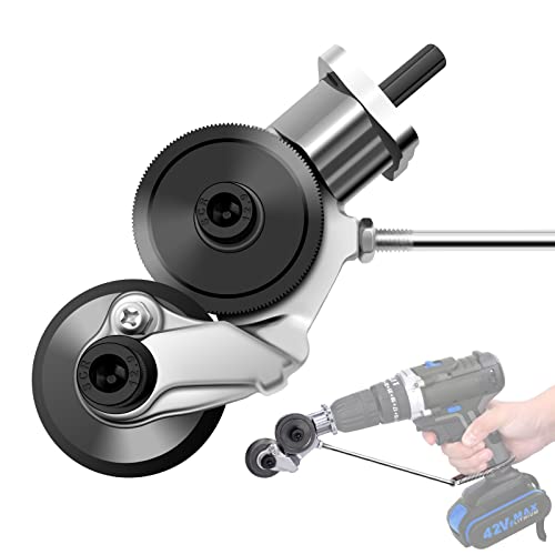 Electric Drill Shears Attachment Plate Sheet Cutter Nibbler For Cutting Aluminium, Iron, Stainless Steel, Copper, Or Other Metal Sheets, Tin Cutters For Drill, Saving Accessory Retrofit Cutter #TOP27