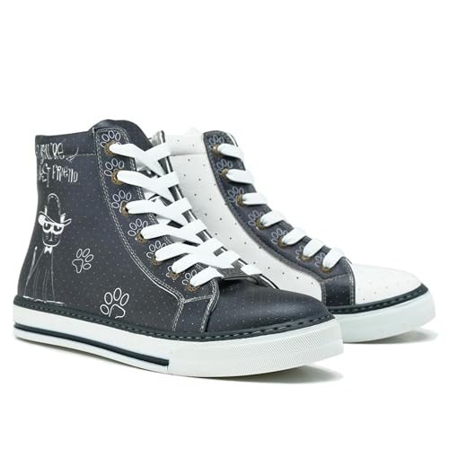 Colorful Printed Sneakers, Retro Women's Shoes, Handmade Multicolored Sneakers, Special Occasion Gift (Multicolor, 9)