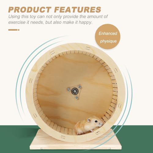 Roue d'exercice pour petits animaux hamster chinchilla bois - 8