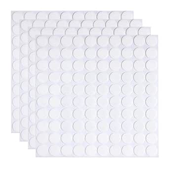 Klebeshop24 Double-Sided Adhesive Dots, Removable On One Side, Transparent, Diameter And Quantity Selectable (10 Mm, Pack Of 100